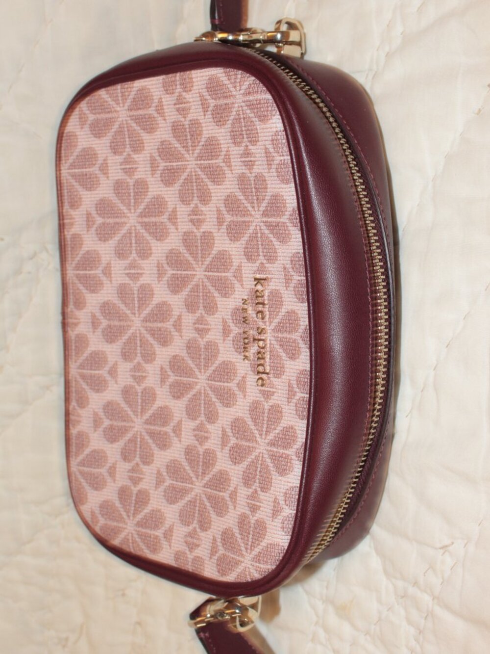 Katy Spade crossbody pink mahogany bag